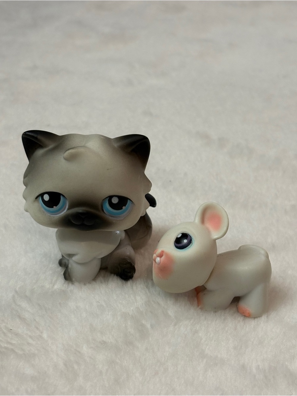 LPS Persian Cat #60 and White Mouse #30 Figurines
